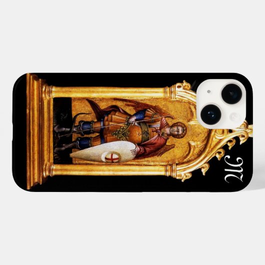St. Michael die Erzengel Monogram Case-Mate iPhone Hülle (Rückseite (Horizontal))