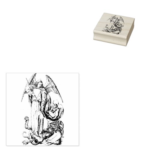 St. Michael, die Erzengel-Rubber-Briefmarke Gummistempel (Stempel)