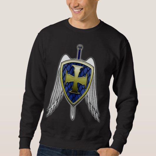 St Michael - Drache-Skala-Schild Sweatshirt (Vorderseite)
