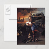 St Michael & Dragon Raphael Postcard Postkarte (Vorne/Hinten)