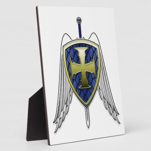 St. Michael - Dragon Scale Shield Fotoplatte (Seite)