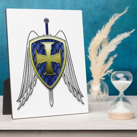 St. Michael - Dragon Scale Shield Fotoplatte (Seite)