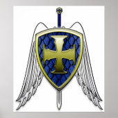 St. Michael - Dragon Scale Shield Poster (Vorne)