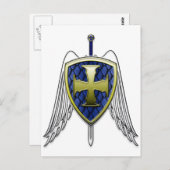 St. Michael - Dragon Scale Shield Postkarte (Vorne/Hinten)