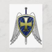 St. Michael - Dragon Scale Shield Postkarte (Vorderseite)
