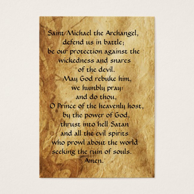 ST. MICHAEL,DRAGON UND JUSTIZ-Belegekarte (Vorderseite)