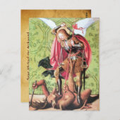 ST. MICHAEL,DRAGON UND JUSTIZ-Belegekarte Postkarte (Vorne/Hinten)