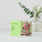 ST. MICHAEL, DRAGON UND JUSTIZ, grün, rot Visitenkarte (Stehend Vorderseite)