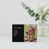 ST. MICHAEL, DRAGON UND JUSTIZ, rot-grünes Schwarz Visitenkarte (Stehend Vorderseite)