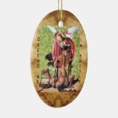 ST. MICHAEL, DRAGON UND JUSTIZGEBEN KERAMIKORNAMENT (Rechts)