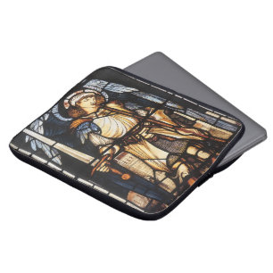 St Michael durch Burne Jones, Vintager Erzengel Laptopschutzhülle
