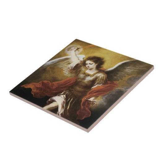 St Michael durch Murillo Fliese (Seite)