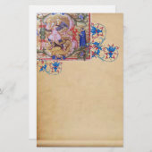 St. Michael, Erzengel Antikes Blumenmuster Briefpapier (Vorne/Hinten)