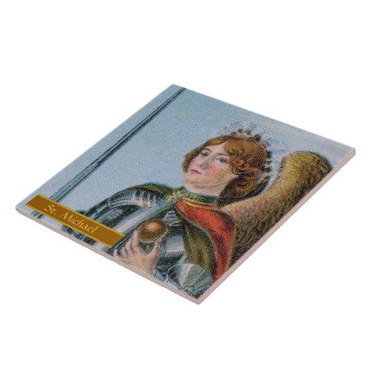 St. Michael, Erzengel (Detail; M 017) Fliese (Seite)