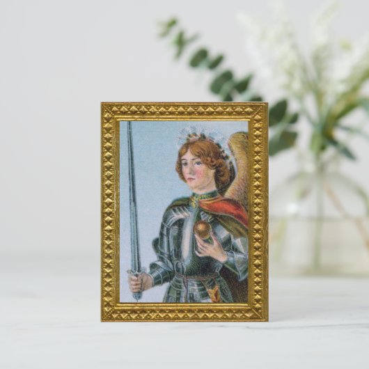 St. Michael, Erzengel (Detail; M 017) Postkarte (Stehend Vorderseite)