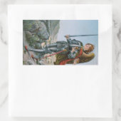 St. Michael, Erzengel (Detail; M 017) Rechteckiger Aufkleber (Tasche)