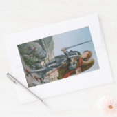 St. Michael, Erzengel (Detail; M 017) Rechteckiger Aufkleber (Umschlag)