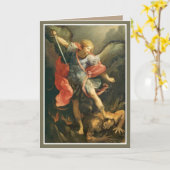 St. Michael, Erzengel Gebet Karte (Gelbe Blume)