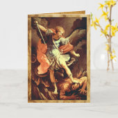St. Michael, Erzengel Gebet Karte (Gelbe Blume)