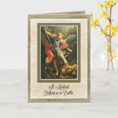 St. Michael, Erzengel Gebet Karte (Gelbe Blume)