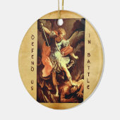 St. Michael, Erzengel Gebet Keramikornament (Links)