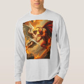 St. Michael, Erzengel Männer-Langschläfer-T-Shirt T-Shirt (Vorderseite)