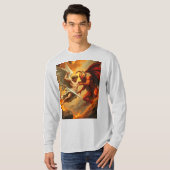 St. Michael, Erzengel Männer-Langschläfer-T-Shirt T-Shirt (Vorne ganz)