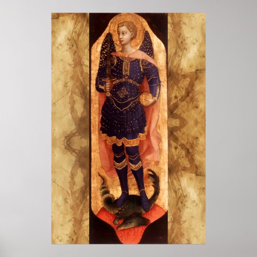 St. MICHAEL ERZENGEL MIT TEUFEL Poster (Vorne)
