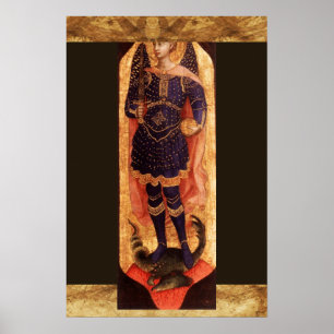 St. MICHAEL ERZENGEL MIT TEUFEL Poster