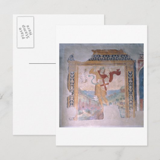 St. Michael (fresco) Postkarte (Vorne/Hinten)