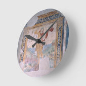 St Michael (Fresko) Runde Wanduhr (Winkel)