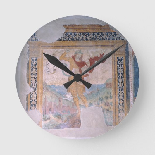 St Michael (Fresko) Runde Wanduhr (Vorderseite)