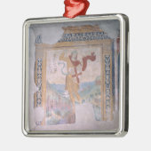 St Michael (Fresko) Silbernes Ornament (Links)