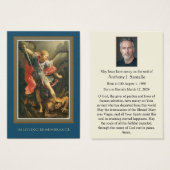 St. Michael Funeral Katholische Gedenkkarte (Vorne & Hinten)