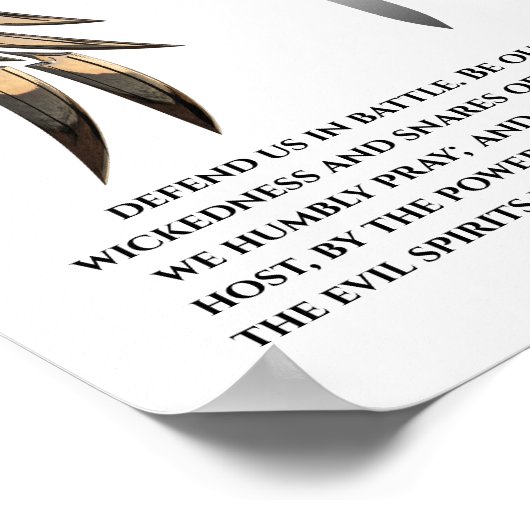 St. Michael Gebet zum Schutz Poster (Ecke)