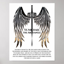 St. Michael Gebet zum Schutz Poster