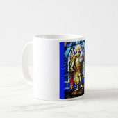 St Michael in der beflecktes Glas-Tasse Kaffeetasse (Vorderseite Links)
