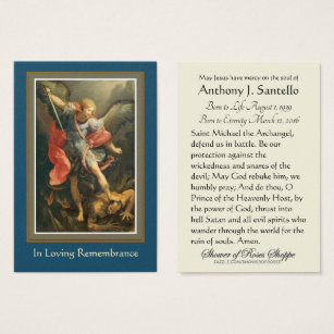 St. Michael Katholische Beerdigungskarte -