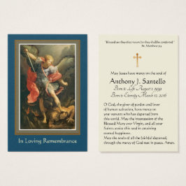 St. Michael Katholische Beerdigungskarte -