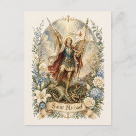 St. Michael Katholisches Ermutigungsgebet  Postkarte
