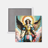St. Michael Magnet, katholisch Magnet (Vorderseite/Rückseite)