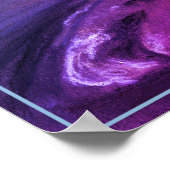 St Michael mount, Cornwall England, Blau & lila Poster (Ecke)