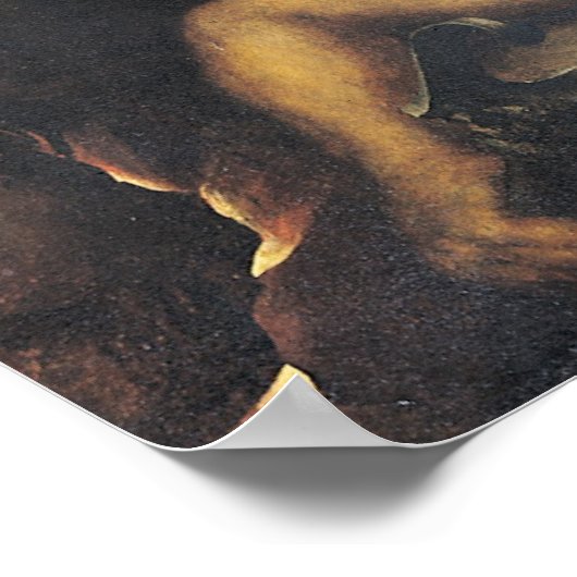 St. Michael Overwhelming the Demon, 1518 Poster (Ecke)