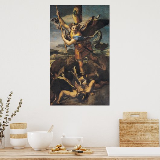 St. Michael Overwhelming the Demon, 1518 Poster (Küche)