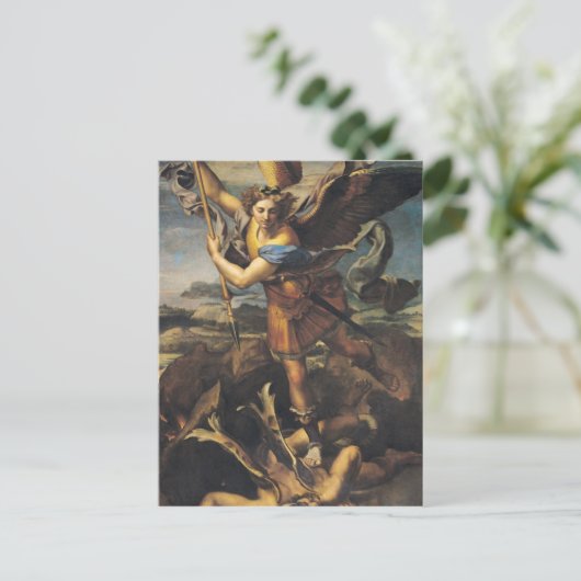 St. Michael Overwhelming the Demon, 1518 Postkarte (Stehend Vorderseite)