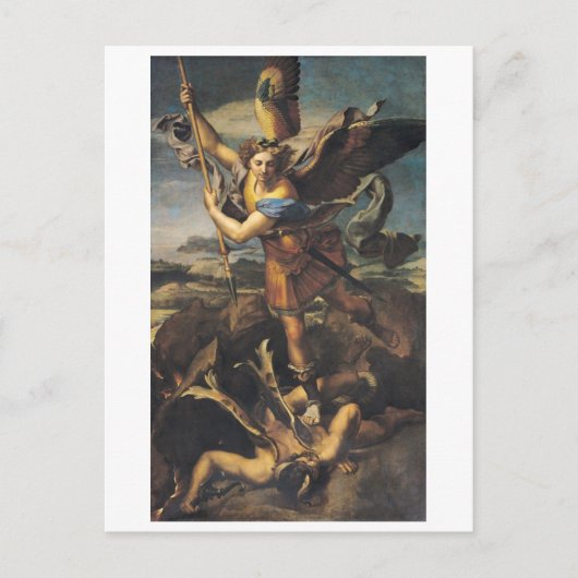 St. Michael Overwhelming the Demon, 1518 Postkarte (Vorderseite)