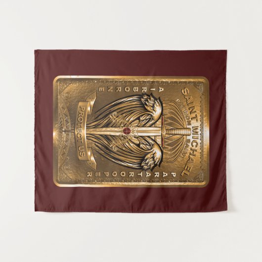 St. Michael Patron St. Paratroopers Wandteppich (Vorderseite (Horizontal))
