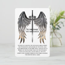 St. Michael Prayer Card zum Schutz