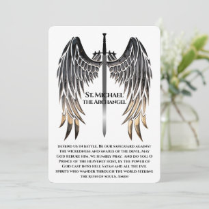 St. Michael Prayer Card zum Schutz