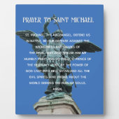 St. Michael Prayer easel tabletop Plaque Fotoplatte (Vorderseite)